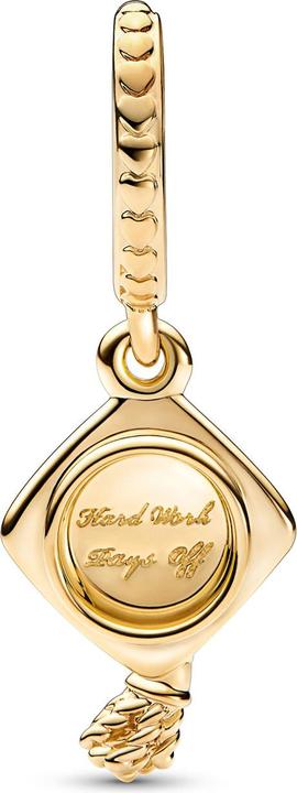 Actual product image Pandora Graduation Cap Charm (Metal, Gold plated)