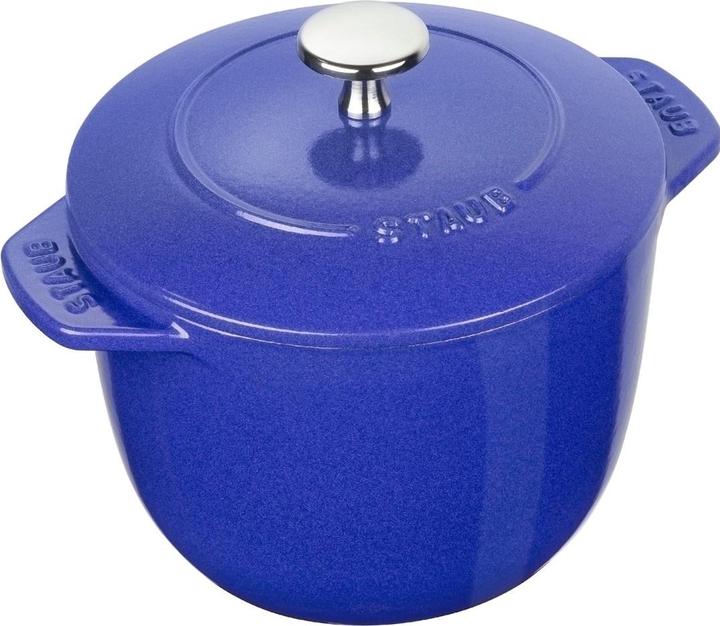 Staub Runder Topf 3 ltr blau (20 cm, Kochtopf, Gusseisen)