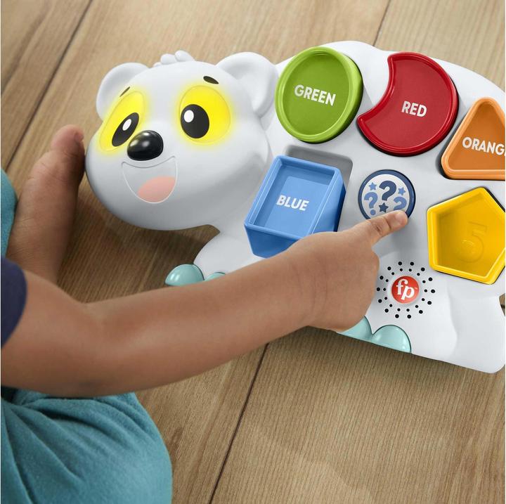 Actual product image Fisher-Price BlinkiLinkis shapes polar bear, toddler toy, german edition (German)
