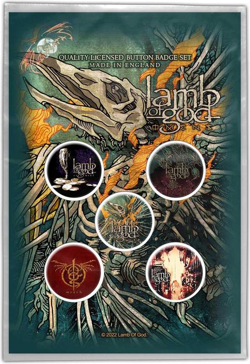 Produktbild Lamb Of God AnsteckerSet Omens 5erPack Metall Kunststoff