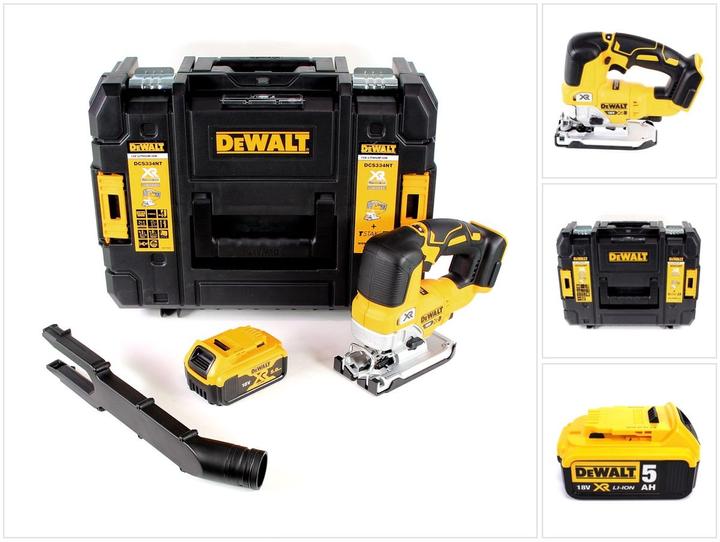 Actual product image DeWalt DCS 334 NT Battery pendulum jigsaw 18V Brushless + 1x battery 5.0Ah + TSTAK - without charger