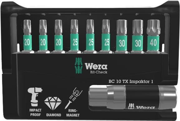 Immagine prodotto Wera Bit-Check 10 TX Impaktor 1 (T40, T30, T20, T25)