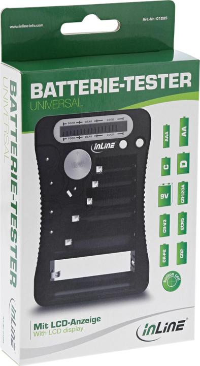 Produktbild InLine Batterietester mit LCD-Anzeige