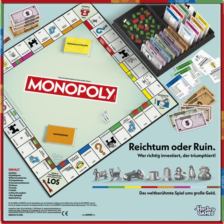 Actual product image Hasbro Gaming Monopoly Classic Refresh (German)
