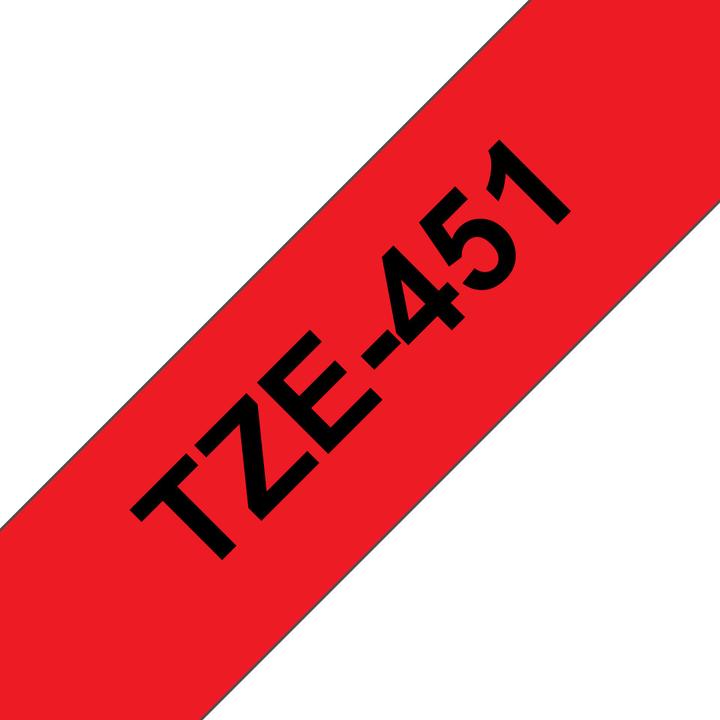 Brother Tze-451 (2.40 cm, Schwarz, Rot)