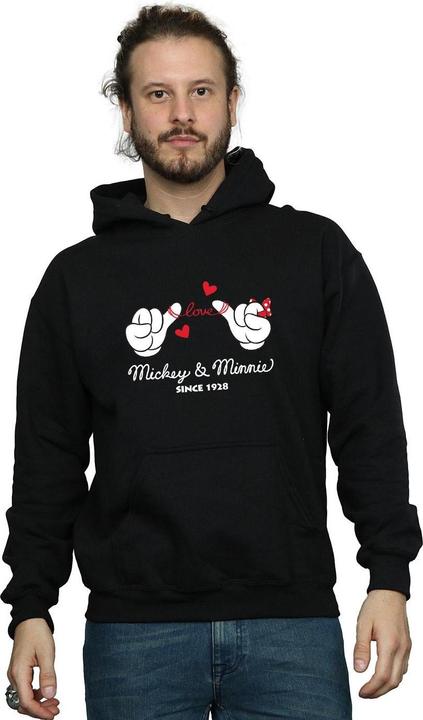 Actual product image Disney Mens Mickey Mouse Love Hands Hoodie (S)