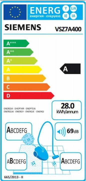 Energy Label Siemens Vsz7a400