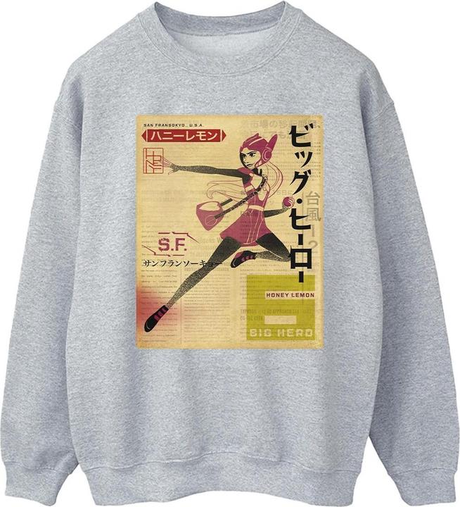Immagine prodotto Disney Big Hero 6 Baymax Honey Lemon Newspaper Felpa Uomo (S)