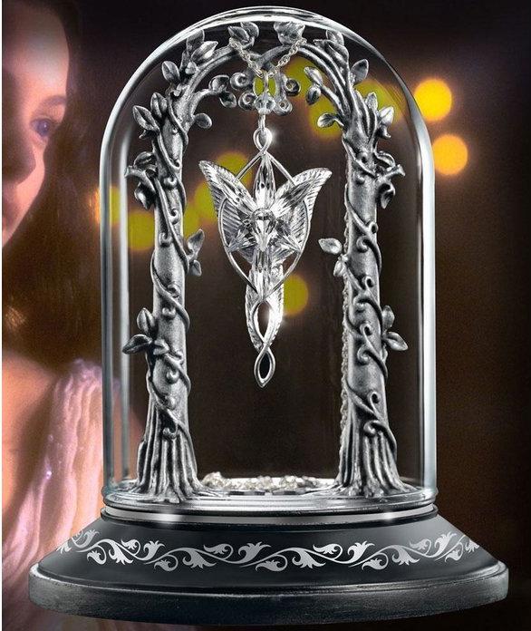 Image du produit Noble Collection Vitrine à bijoux du Seigneur des Anneaux pour l'étoile du soir d'Arwen (Étain, Verre, Bois)