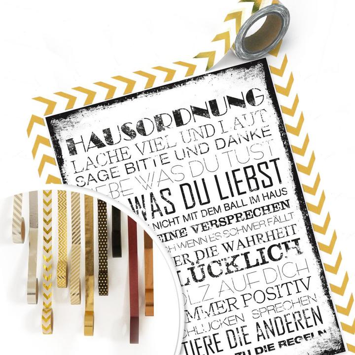 Produktbild Trenddeko Poster Hausordnung 24 x 30 cm, Papier (24 x 30 cm)