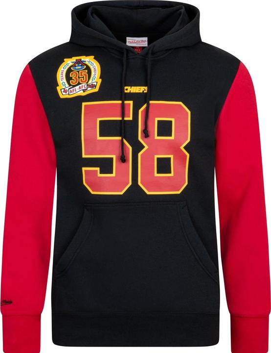 Actual product image Mitchell & Ness M&N Fleece NFL Hoody Kansas City Chiefs Derrick Thomas - L (L)