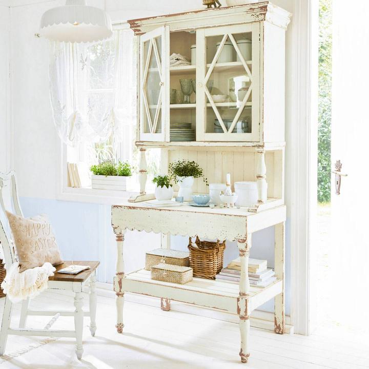 Actual product image Loberon Southon wardrobe antique white