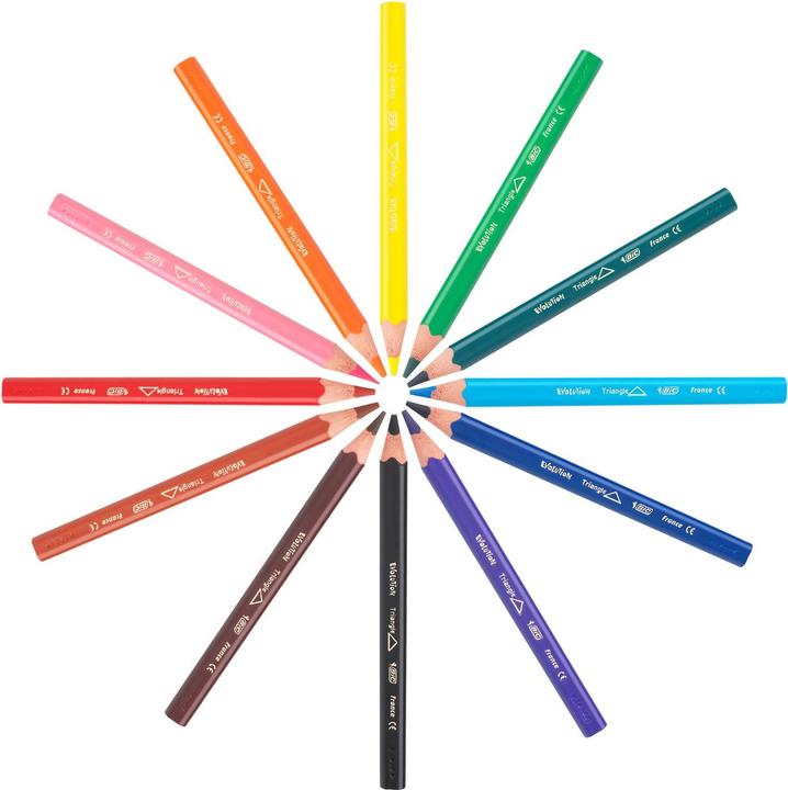 Immagine prodotto Bic Pastelli triangolari KIDS Evolution Triangle, confezione da 144 pezzi (Colori assortiti, 144 x)