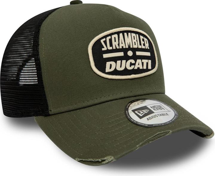 Immagine prodotto New Era Cappello Trucker A-Frame Distressed Scrambler Ducati Olive (Taglia unica)