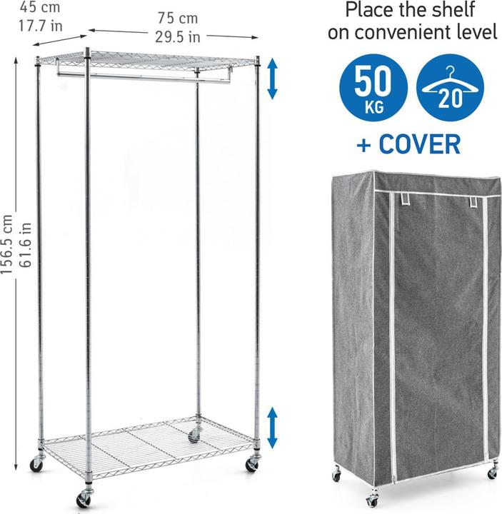 Actual product image Tatkraft Buffalo (75 x 45 x 156 cm)