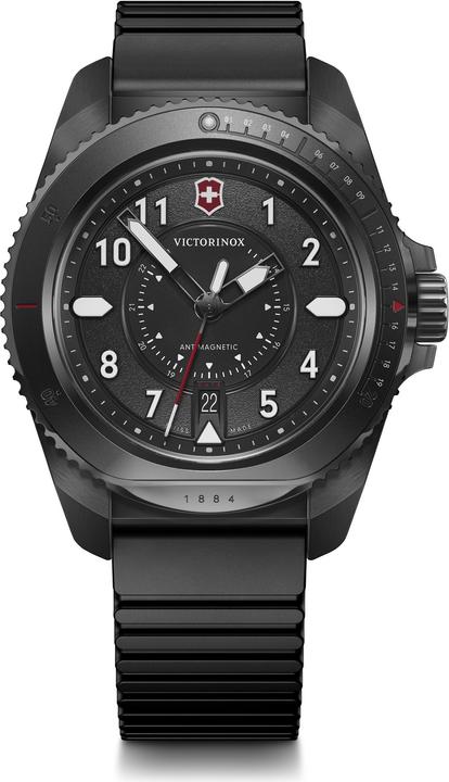 Produktbild Victorinox Journey 1884, Taucheruhr, Herrenuhr, 43 cm, Ziffernblatt schwarz, Kautschuk Armband schwarz (Taucheruhr, 43 mm)