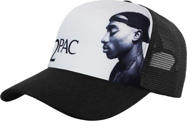 Image du produit Tupac Shakur Casquette de baseball unisexe Profil Photo Mesh Panel (Taille unique)