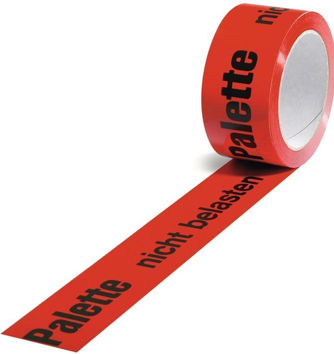 Actual product image Transpak Warning tape PP Do not load pallet Length 66 m, width 50 mm red (50 mm)