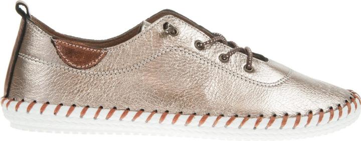 Actual product image Lunar Womens/Ladies St Ives Metallic Leather Plimsolls (39)
