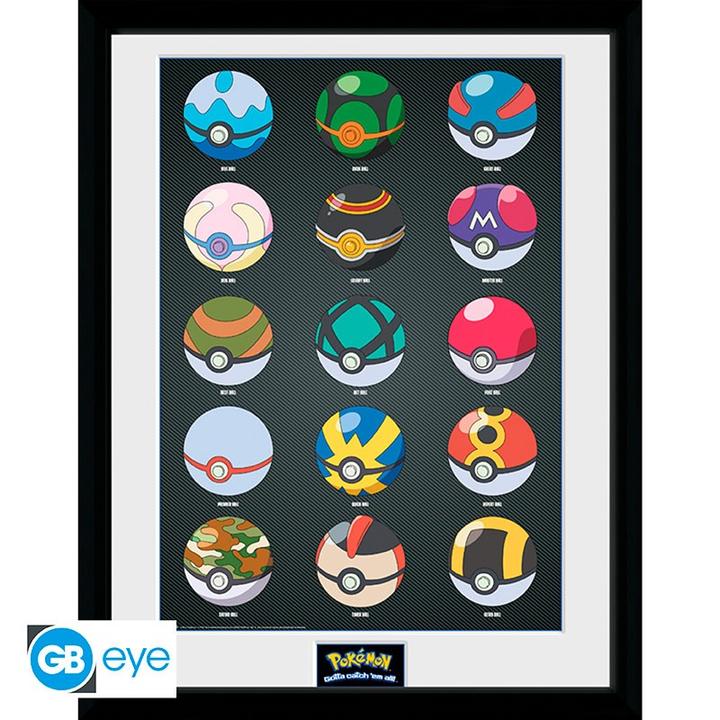 Immagine prodotto GB Eye Pokemon Framed Poster - Pokeballs (30 x 40 cm)