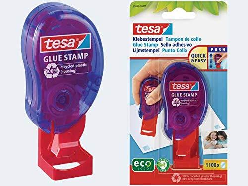 Image du produit tesa Tampons adhésifs ecoLogo, pastilles adhésives double face pour coller rapidement le papier, le