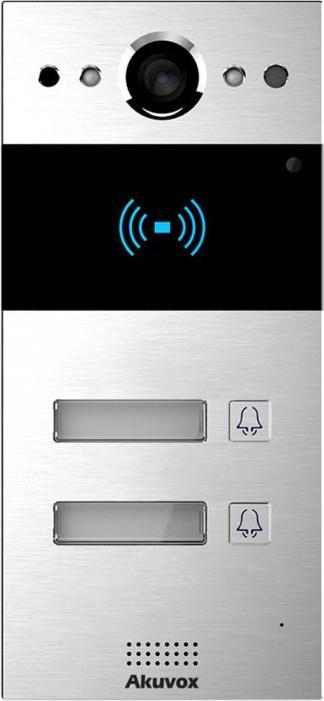 Immagine prodotto Akuvox Portier vidéo IP R20B2multi-utilisateurs2 sonnettes avec lecteur de badge RFID (App, Ethernet)