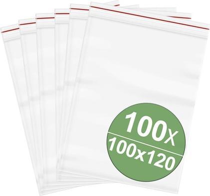 Produktbild Quadrios Druckverschlussbeutel ohne Beschriftungsstreifen (B x H) 100 mm x 120 mm Transpa