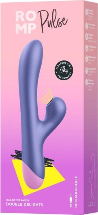 Actual product image Romp Pulse Wiederaufladbarer Rabbit Vibrator mit Klitoris Sauger