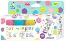 Produktbild Haku Yoka Dot Markers - 5 x Pastel Colours (59CP233116) (5 x Pastel Colours, 18 mm, 5 x)