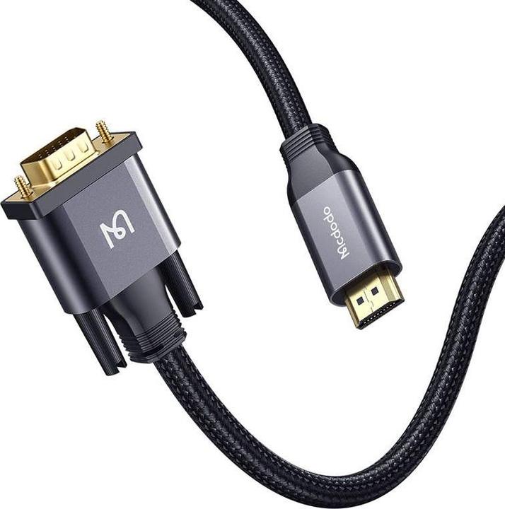 Actual product image Mcdodo Cable HDMI - D-Sub (VGA) 2m szary (79827) (2 m, HDMI)