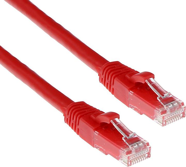 Image du produit Câble patch CAT6 U/UTP rouge d'1 mètre sans fil avec connecteurs RJ45. Cat6 u/utp snagless rd 1.00m (U/UTP, CAT6, 1 m)