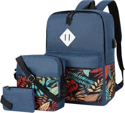 Actual product image Only-Bags.Store 3pcs backpack, 1 set casual computer school bag with shoulder bag and mini coin purse for