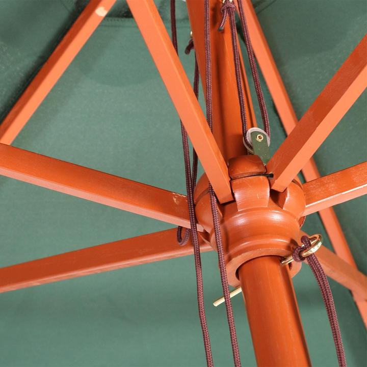 Actual product image Swisshandel24 Parasol Florida, garden umbrella market umbrella, Ø 3m polyester/wood - olive green (3 m)