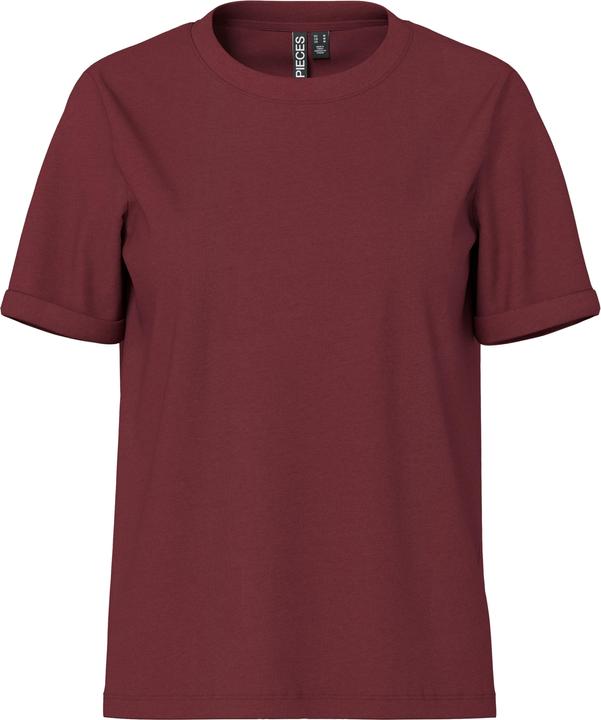 Pieces Pcria Ss Fold Up Solid Tee Noos Bc