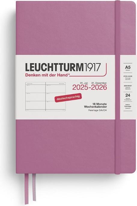 Actual product image Leuchtturm1917 LEUCHTTURM 3T/S MED.18mon D.ROSE (A5)