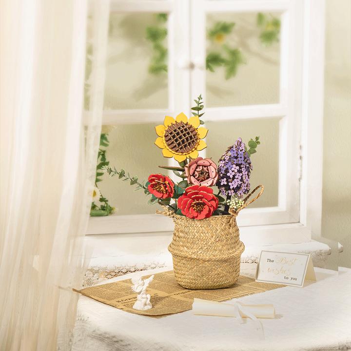 Image du produit Robotime Tournesol - Fleur en bois en kit