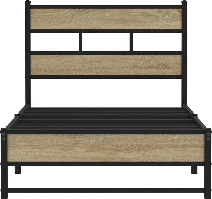 Produktbild VidaXL Metallbett Bett Lattenrost Einzelbett Bettgestell ohne Matratze 90x190cm (90 x 190 cm)