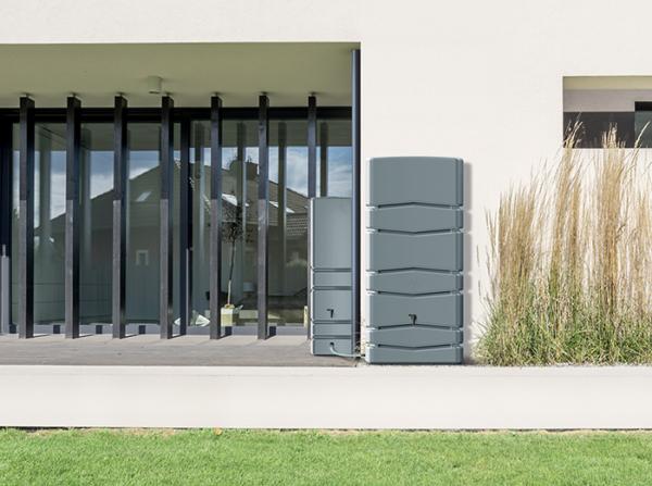 Actual product image Waterform Regenwasserspeicher 650l AQUA TOWER smooth gray (650 l)