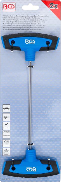 Actual product image BGS Hook Set for Disassembly of Mercedes Dashboards 2 pcs. (Door set)