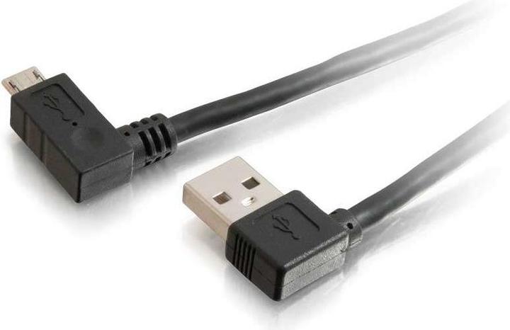 Produktbild C2G USB 2.0 A Right Angle to Micro-USB B (2 m, USB 2.0)