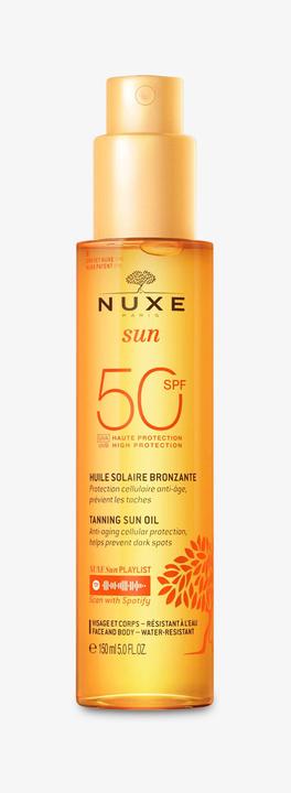 Actual product image Nuxe Huile Bronz Visage & Corps Sun Protection Factor 50 (Sun cream face, SPF 50, 150 ml, 150 g)