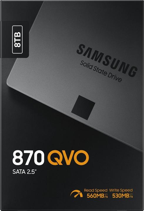 Actual product image Samsung 870 QVO (8000 GB, 2.5")