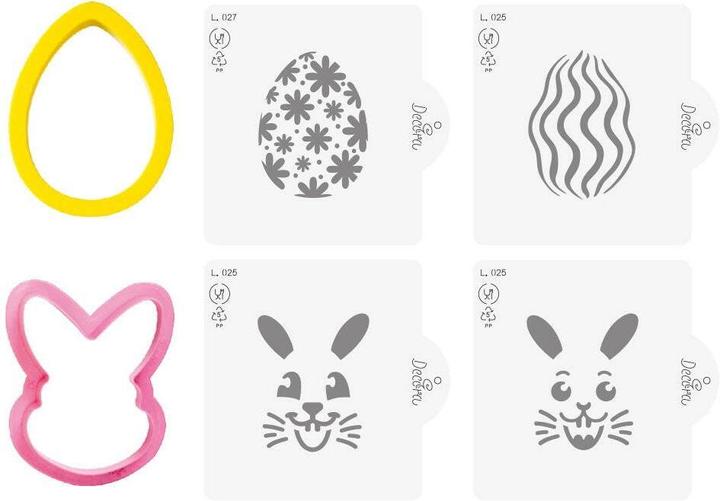 Produktbild Decora Schablone Hase und Ei Set 4-teilig, Materialtyp