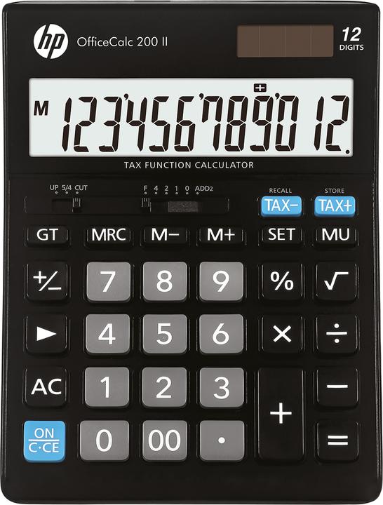 Produktbild HP OfficeCalc 200 II Tischrechner schwarz (Solarzellen, Batterien)