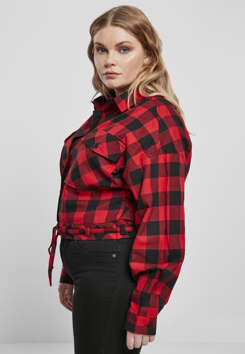 Actual product image Urban Classics Ladies Short Oversized Check Shirt (4XL)