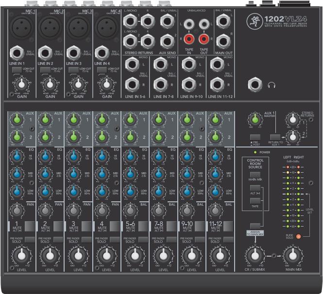 Produktbild Mackie 1202VLZ4 DJ-Mixer (DJ Controller)