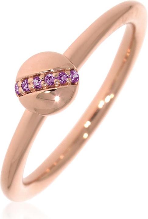 Immagine prodotto Xen Anello con 6 ametiste di circa 0,04 ct. placcato in oro rosa (54, 925 Argento)