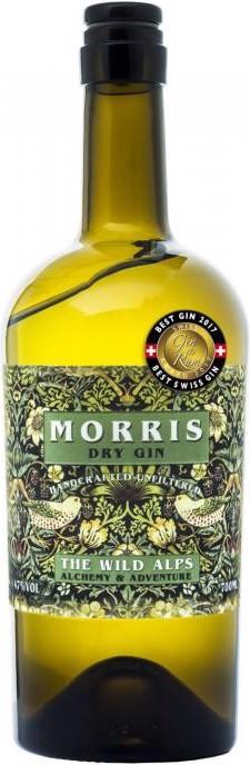Produktbild The Wild Alps MORRIS London Dry Gin in Velvet Sachet 75 cl / 47 % Schweiz (1 x 75 cl)