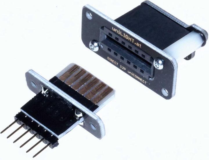 Actual product image Unilight direct connection header with 6 primary poles, kit, 2pcs, uni contact strip