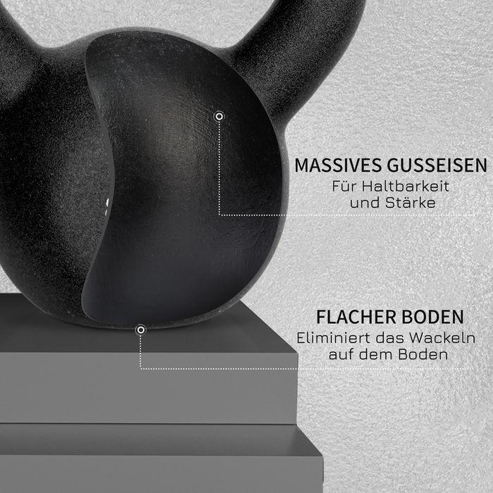 Actual product image Swisshandel24 12 KG Kettlebell Cast iron kettlebell with neoprene coating Floor-friendly kettlebell Weight (1 x 12 kg)